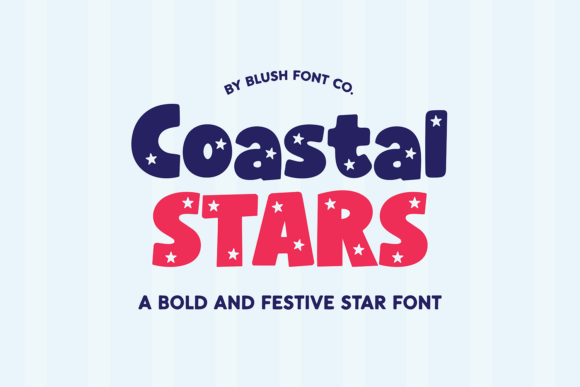 Coastal Stars: Bold Patriotic Font for Creative Projects