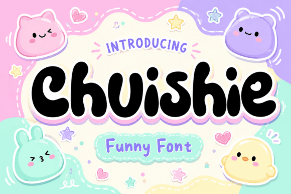 Discover Chuishie: A Playful Display Font with Kawaii Charm