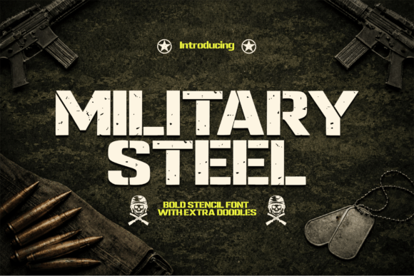 Military Steel: A Bold Typeface for Commanding Designs