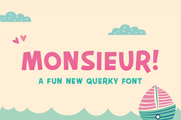 Monsieur: A Whimsical Font for Playful Designs
