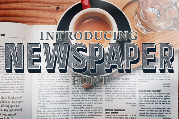 Newspaper: A Stylish Display Font for Bold Designs