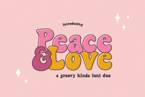 Peace and Love: A Fun Retro Font for Creative Projects