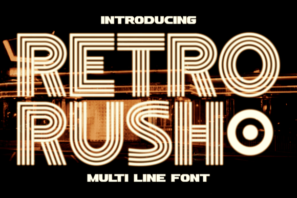 Retro Rush: Bold, Layered Vintage Neon Typeface