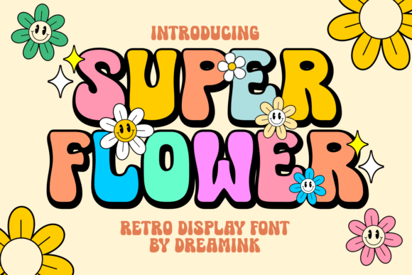 Super Flower: A Charming Retro Display Typeface